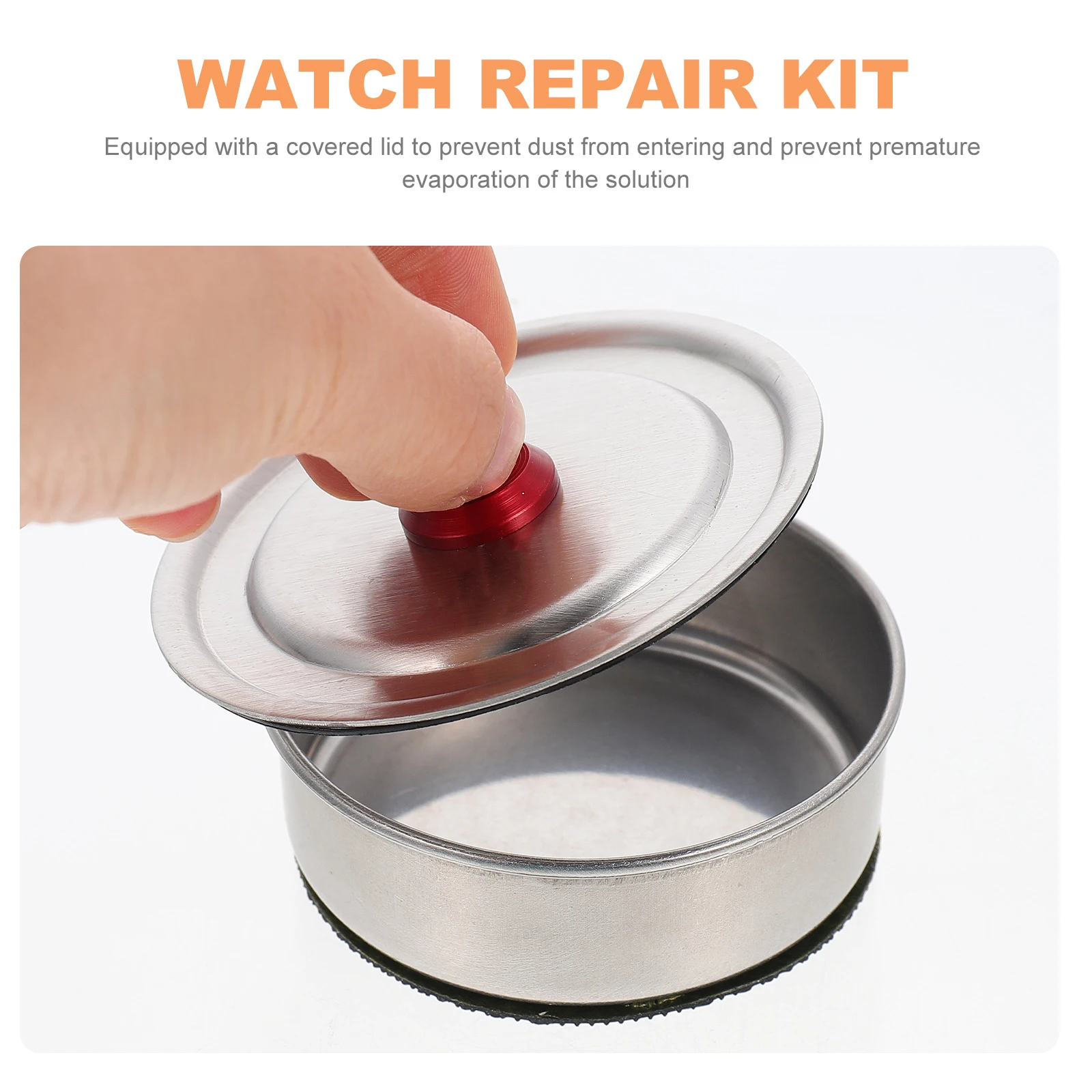 

Parts Washing Tank Small Watch Jar Cleaning Repair Kit Oil Container Supplies Accessories Watchmaker Tools Metal Clean Holder