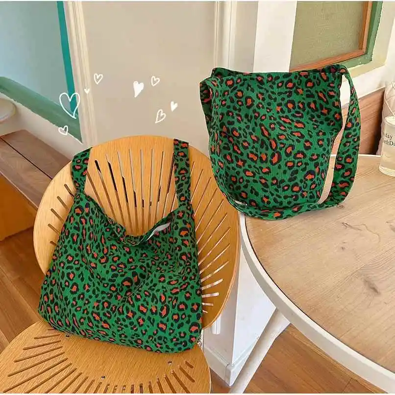 

een Leopard Print Artistic mat oulder Crossbody Bag Versatile Korean Design for Daily Use Fem Handbag
