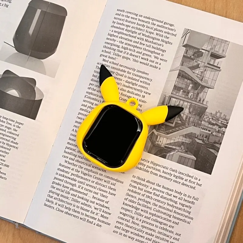Kawaii Cute Pikachu Pokemon for Apple Watch Protective Case S11 S10 S9 S8-1 SE Shockproof Protective Silicone Cover Gift - view 3