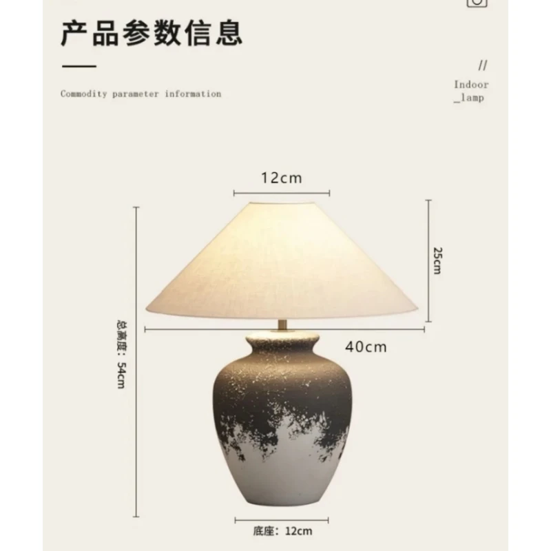 Handmade Ceramic Remote Control Dim E27 Led Table Lamps for Living Room Bedroom Bedside Lamp Indoor Lighting Fixtures