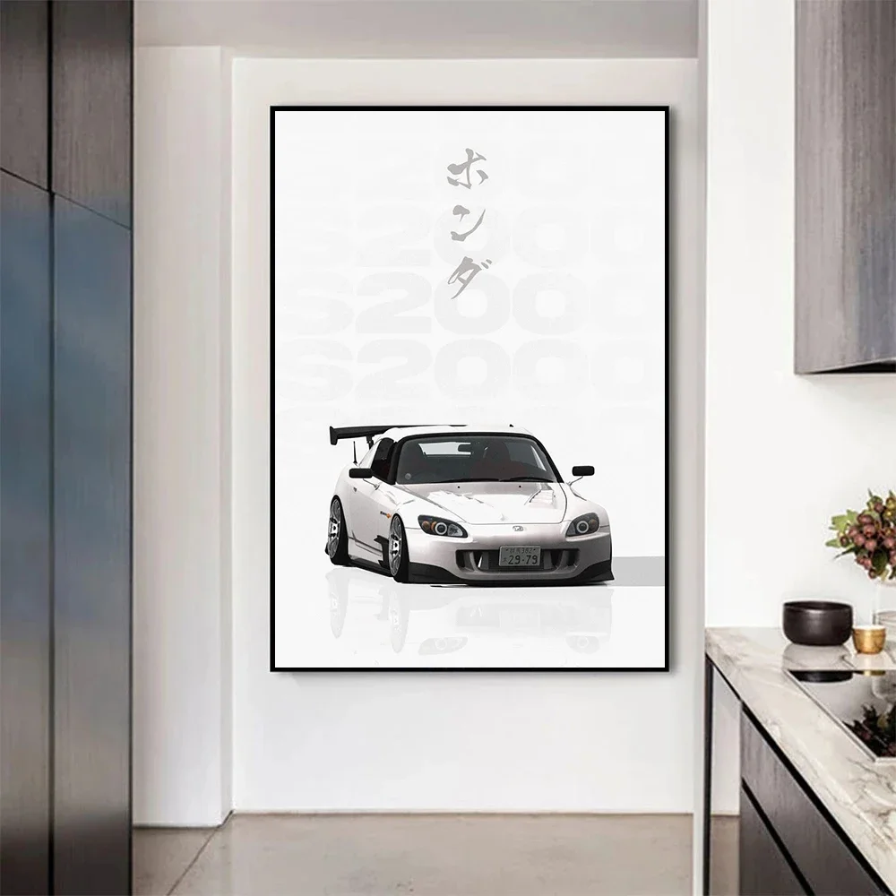 Nissan Car Minimalist Poster Racing Car Wall Art Picture Supercar GTR Canvas Painting Modern Unique Home Living Room Decoration