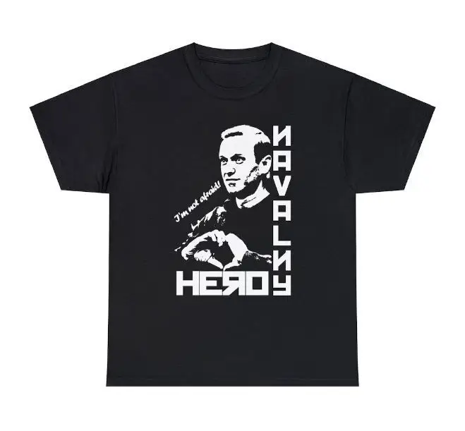 

Vintage Alexei Navalny Tribute Black Cotton T-shirt N86565