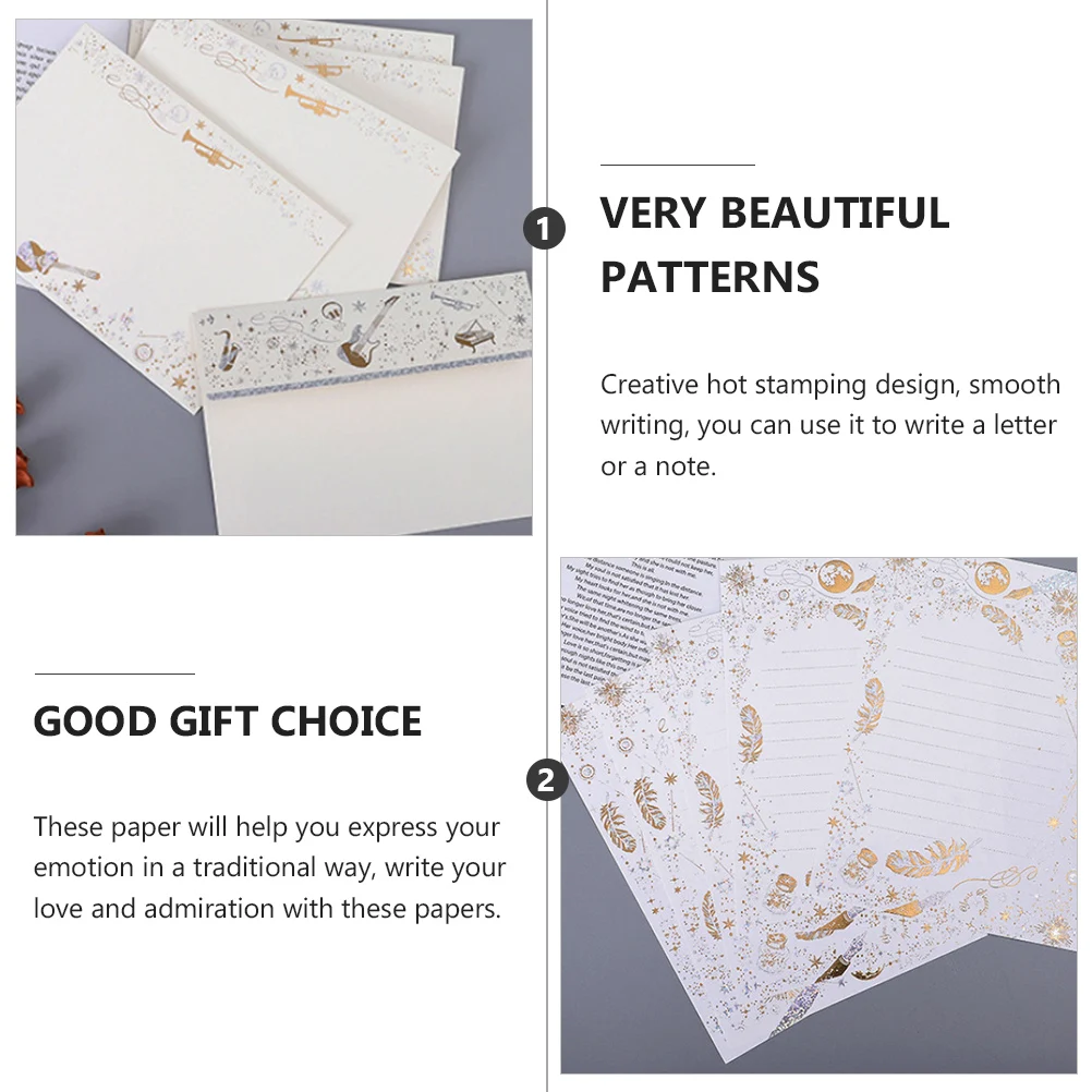 

Envelope Stationery Set Small Brown Envelopes Letter Hot Stamping Writing Paper Japanese-style