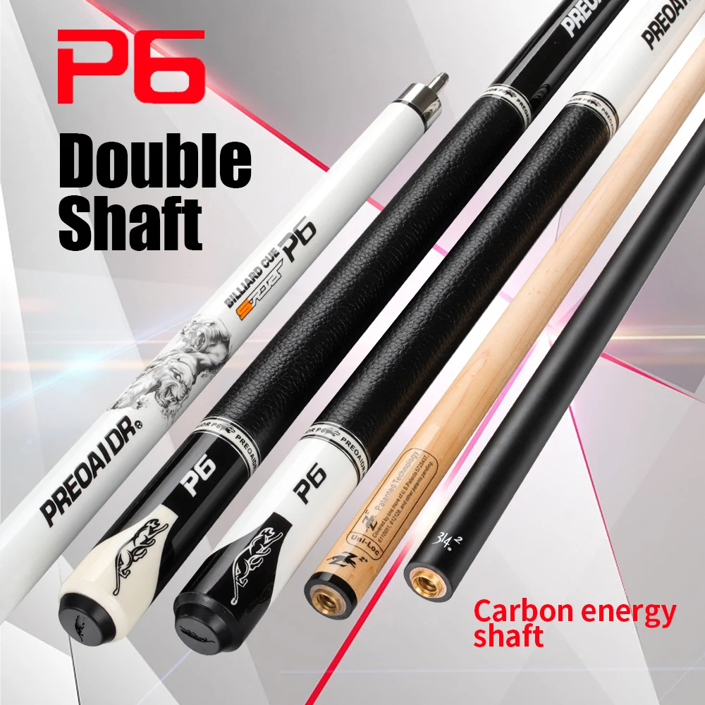 PREOAIDR 3142 P3/6 Pool Cue Stick Billiards Maple Carbon Fiber Technology Shaft Pool Cue Uni-loc Joint Cue Kit 10.8/11.5/12.8mm