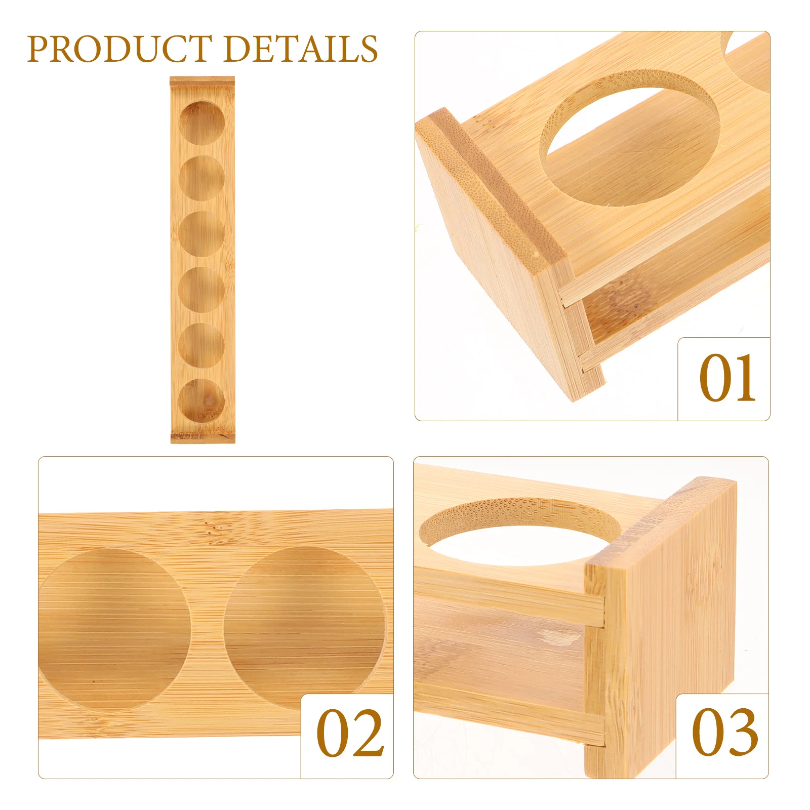 

Bamboo Holder Display Home Bar Restaurant Cocktail Cup 6 Holes Coaster Holder Red Rack Cup Storage Rack Red