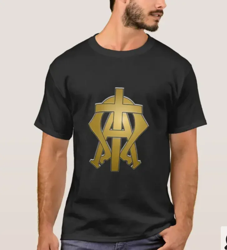 

Revelation 21:6 The Beginning and The End. Christian Faith Symbol T-Shirt. Cotton Short Sleeve O-Neck Mens T Shirt New S-3XL