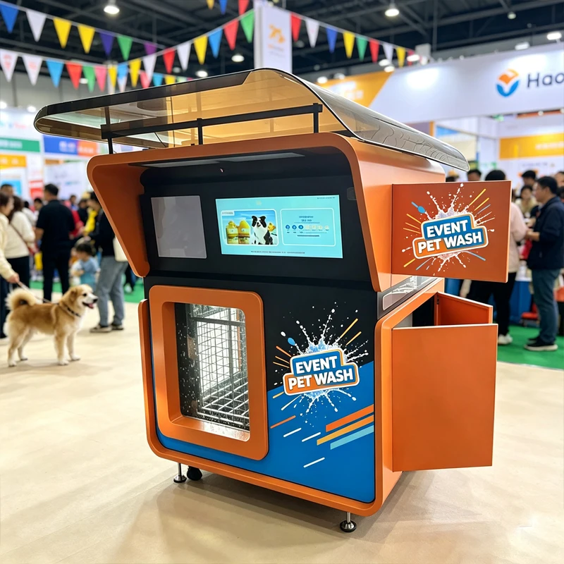 Self Service Pet Washing Machine 24 Hour Unattended Dog Bath Station For Pet Exhibition Customized