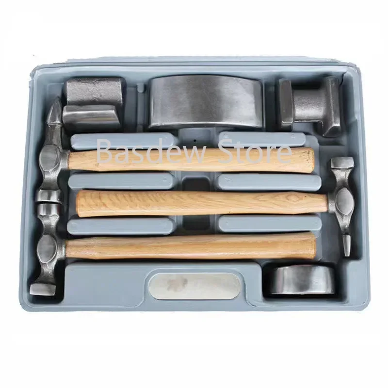 

7Psc car sheet metal hammer set sand sheet hammer tool concave repair multi-function sheet metal shaping tool set