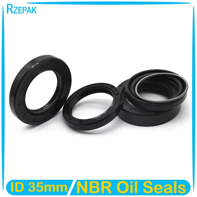 NBR Oil Seal  ID 35mm TC-35*42/45/48/50/52/55/60/65/68/70/80/86*5/6/7/8/10/12mm Nitrile Rubber Shaft Double Lip Oil Seals Gasket