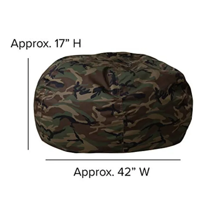 Oversized Refillable Bean Bag Chair for All Ages: Indoor Use, Polyester Fabric, Gray, Ergonomic Support Easy-Fill Design