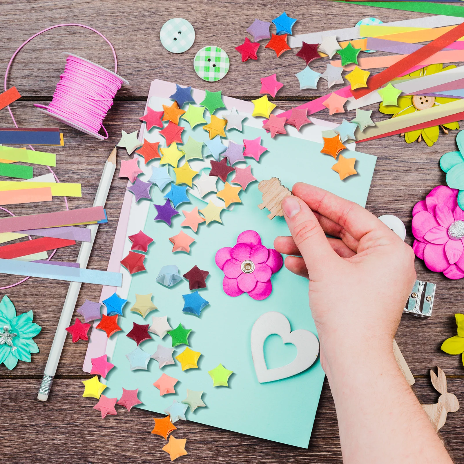 

Origami 27 Colors Solid Color Star Folding For Diy Craft Projects Colorful Star Making Paper Handicraft Supplies For