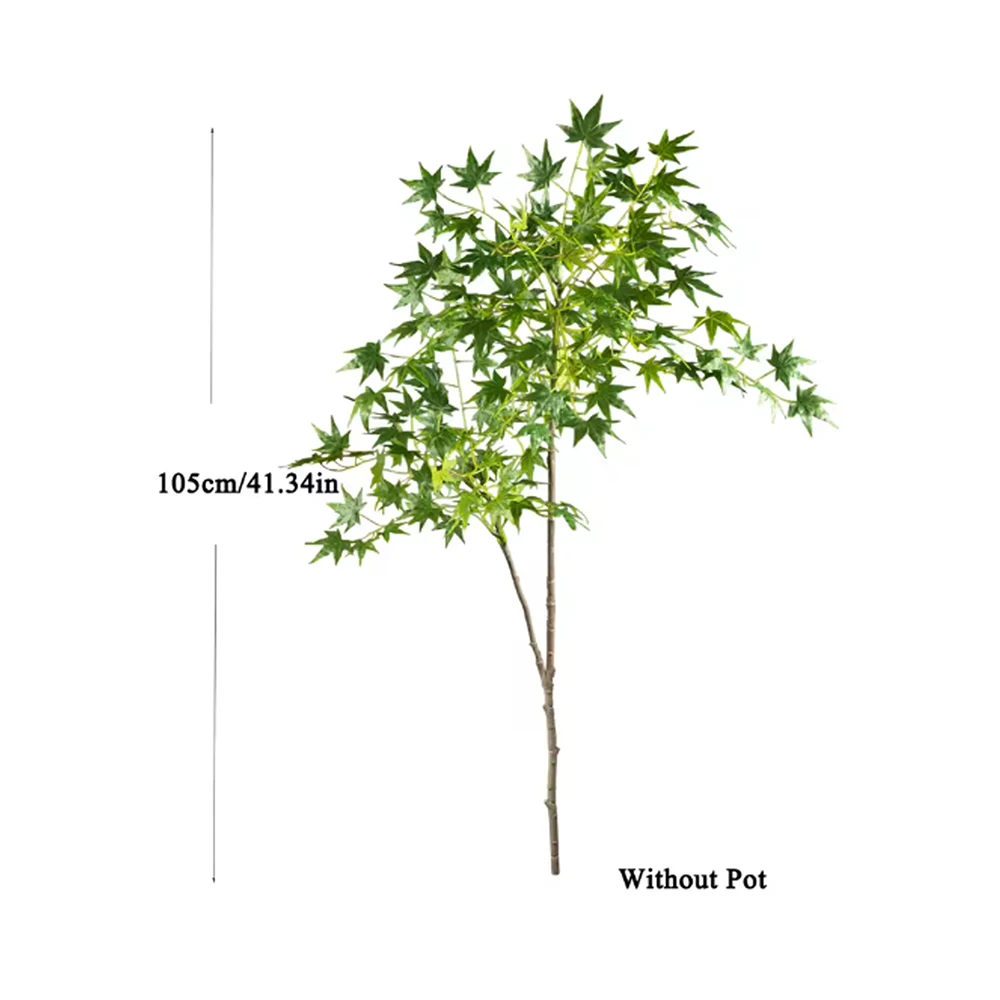 70-140 cm großer künstlicher Ahornbaum, tropische künstliche Palmenpflanzen, Seiden-Ahornblätter, künstliche Ficus-Pflanze für Haus- und Gartendekoration – Detail 10