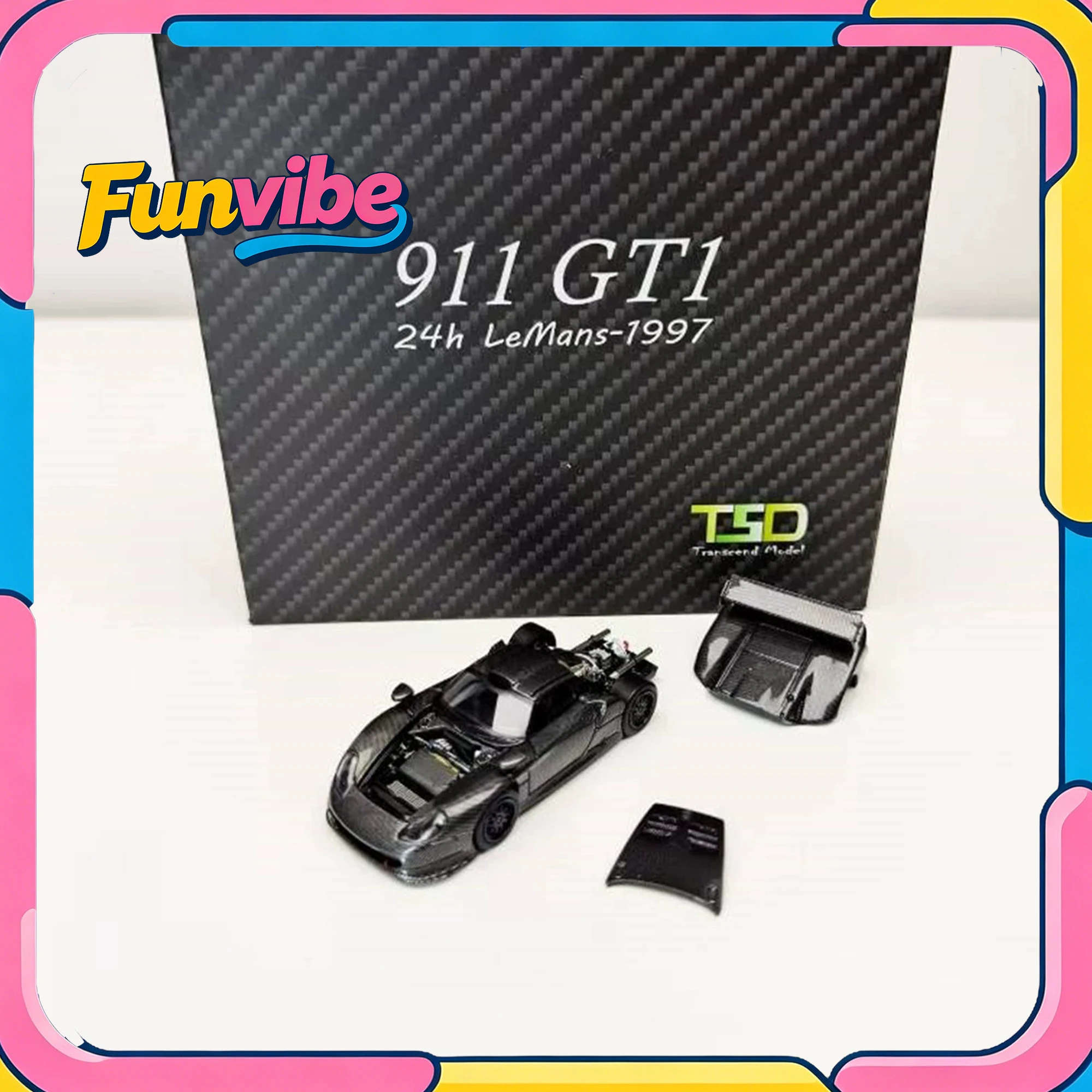 tsd-1-64-porsche-911-lemans-gt1-modellino-auto-in-lega-pressofusa-cofano-anteriore-e-posteriore-apribile-modellino-auto-da-collezione-giocattolo-regalo