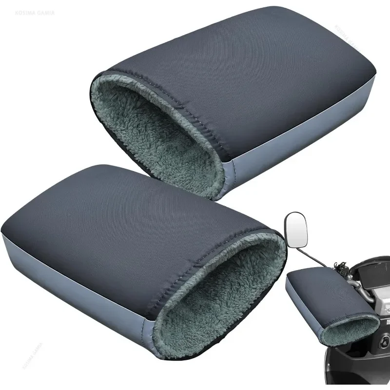 Warm Handle Bar Cover Gloves Universal Winter Reflective Strip Motorcycle Handlebar Muffs for Motorbikes Scooters Riding