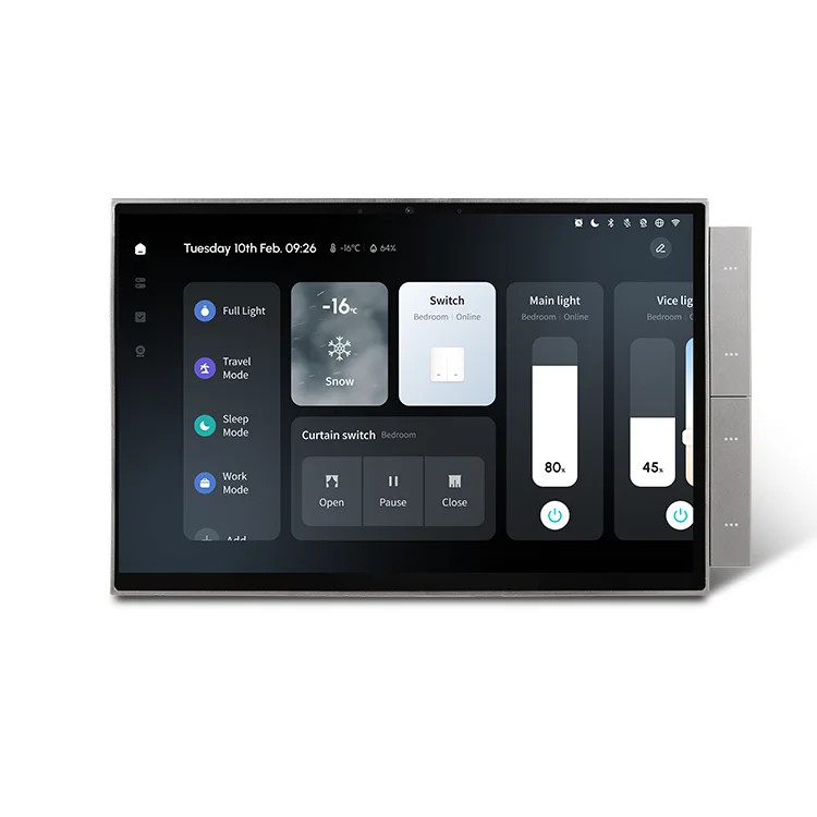 

10 inch smart home appliances tuya zigbee gateway Multi-function Central Touch Screen Control Panel light