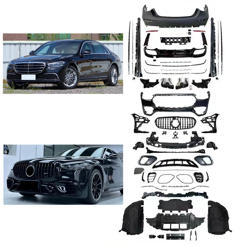

Pp Material S63 a Style Body Kits for Benz W223 S-class 2020 Year Body Parts Car Bumpers Front Bumper Grillecustom