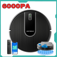 Liectroux N7S-U Robot Vacuum Cleaner and Wet Mop Combo Smart Mapping WiFi App 6000Pa Suction 120min Runtime 400ml Dustbin