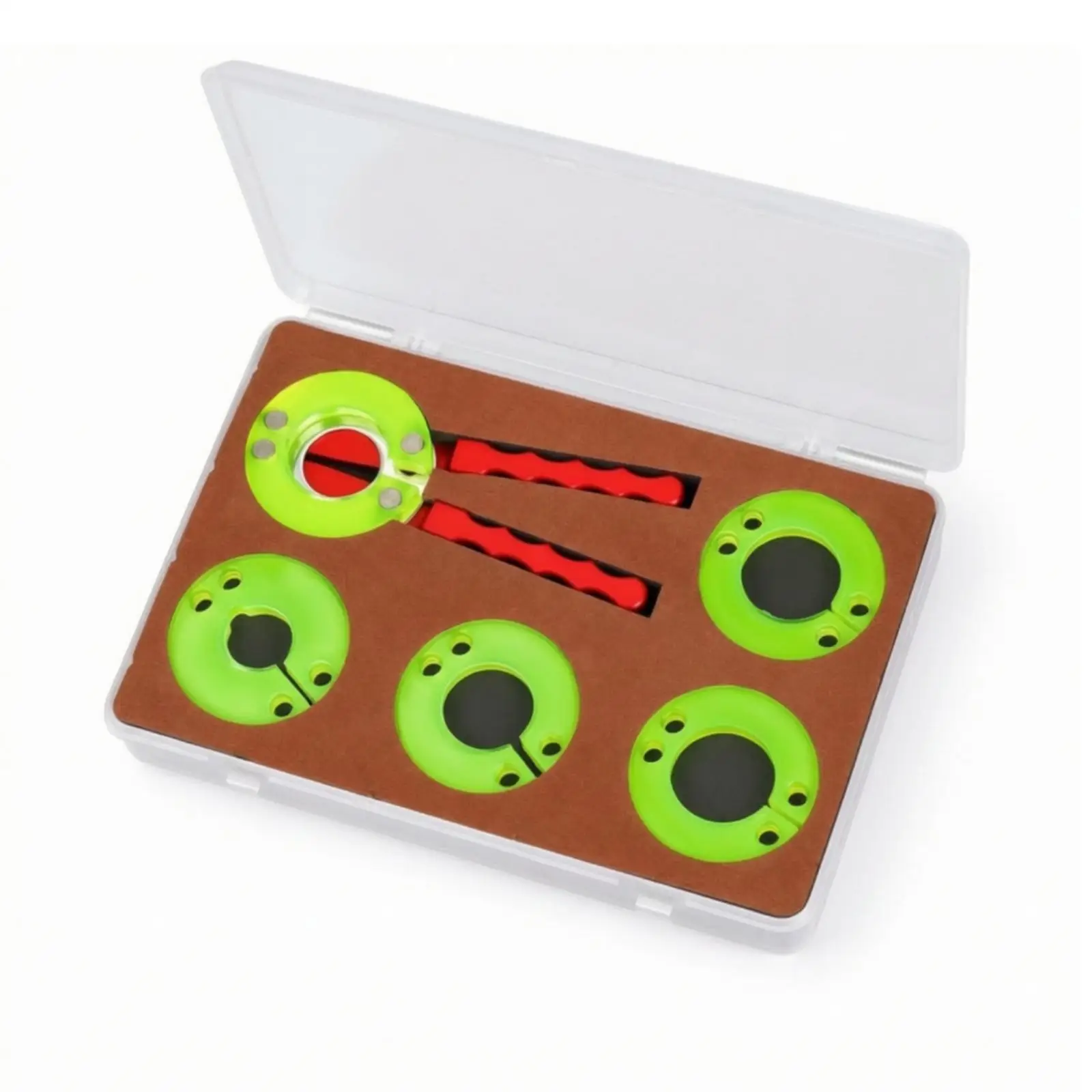 Professional Watch Repair Device Bezel Opener Tool Kit with Green Circular Former Head for Watchmaker Crystal Replacement