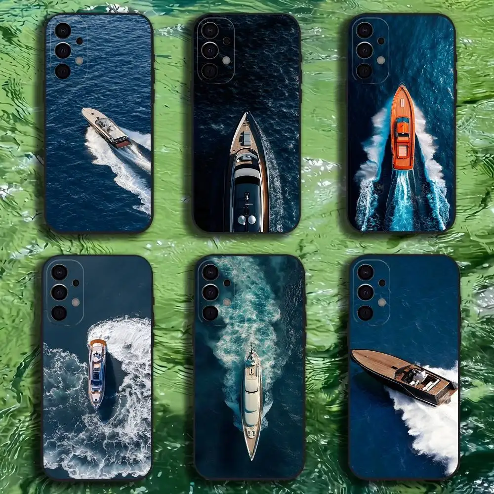 

Speedboat Cruise Ship Phone Case For Samsung S25,S24,S21,S22,S23,S30,Ultra,S20,Plus,Fe,Lite,Note,10,9,5G Black Cover