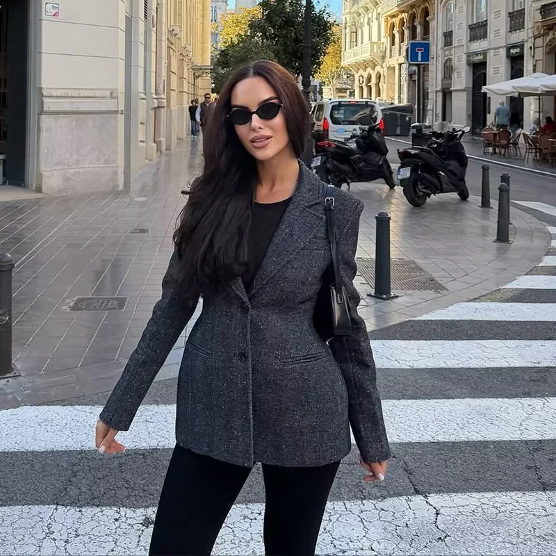 Blazers Women's Autumn Jackets 2025 New Fashion Slim V Elegant Office Blazers Jacket Chic Street Youth Travel Women's Coats