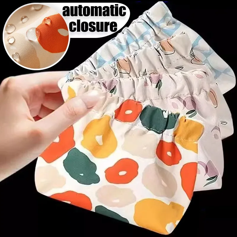 Print Key Portable Storage Bag Waterproof Pop-up Closure Small Change Bags Lovely Sturdy Automatic Sealing Small Items Pouch