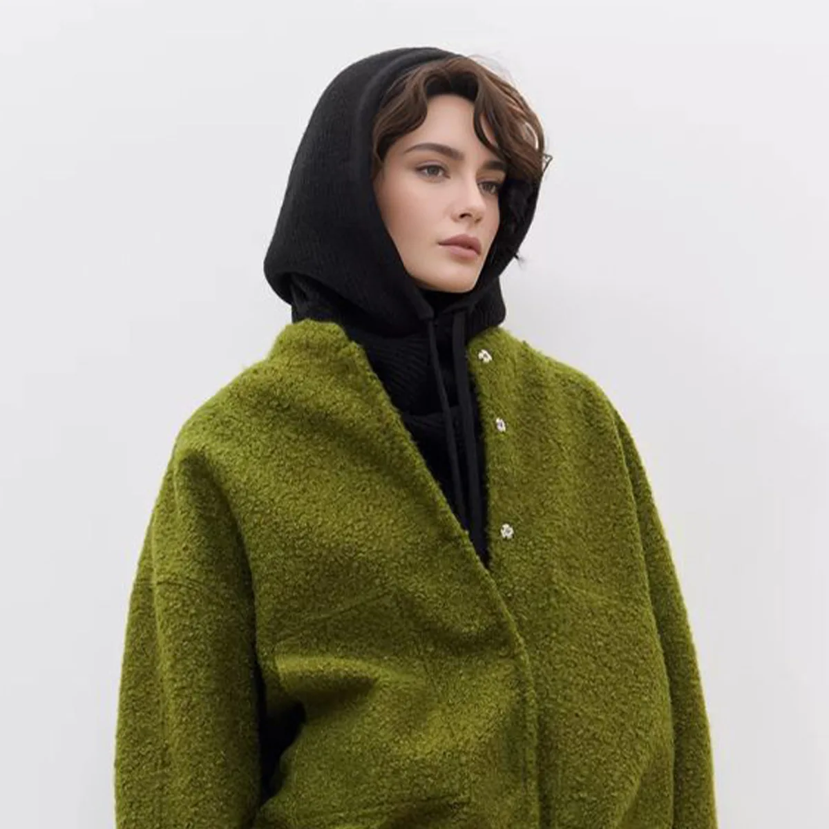 Sciarpa per cappello passamontagna lavorato a maglia invernale di lusso per donna 1 pezzo Fazzoletto da collo spesso Cappello con cappuccio Protezione per le orecchie Accessori per la stagione fredda