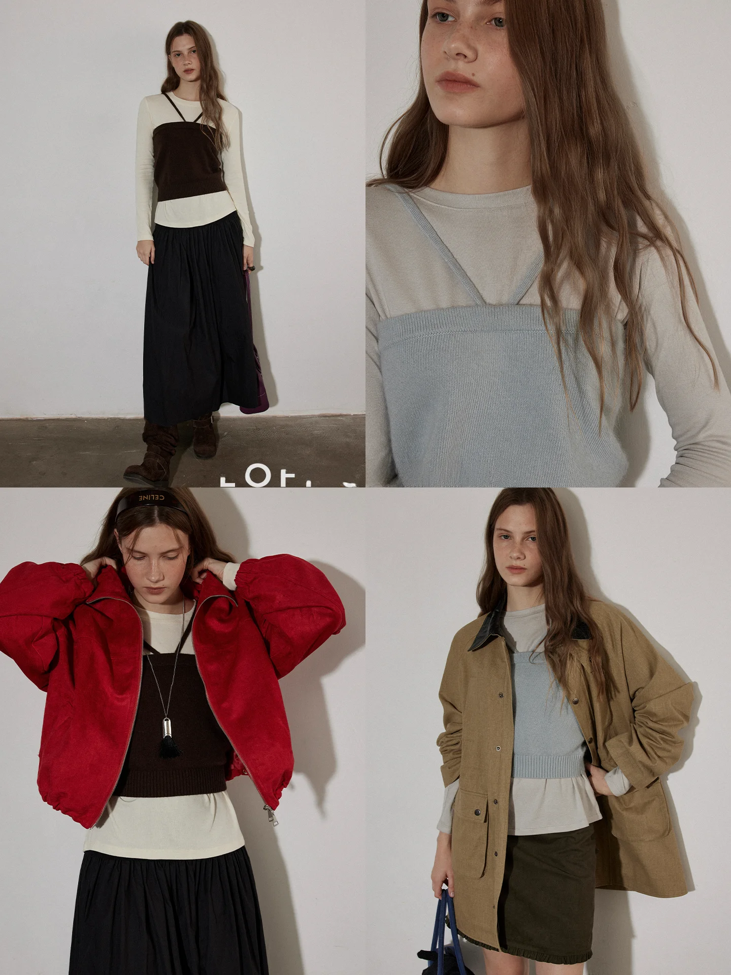 

Lofi Choose Women's Knitted Ne Hanging Strap Vest Svel Layering Slimming Autumn Faionable round Ne Top