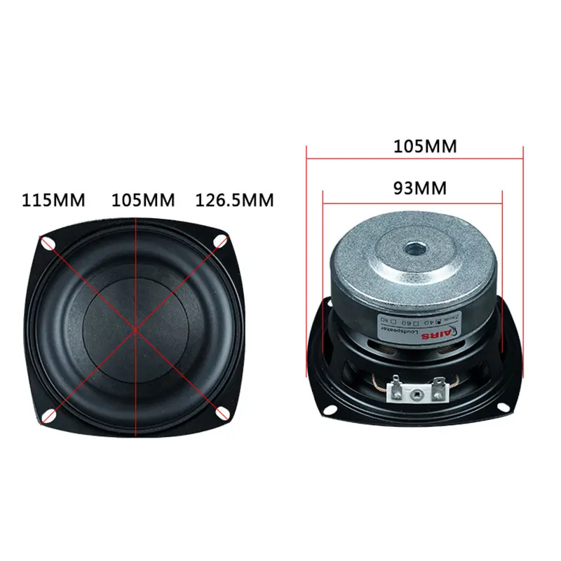 Imagem -05 - Aiyima Peças Polegada Subwoofer Alto-falante de Alta Fidelidade Ohm 50w Woofer Alto-falante Super Baixo Som Home Theater Alto-falantespeaeker Faça Você Mesmo 2.1