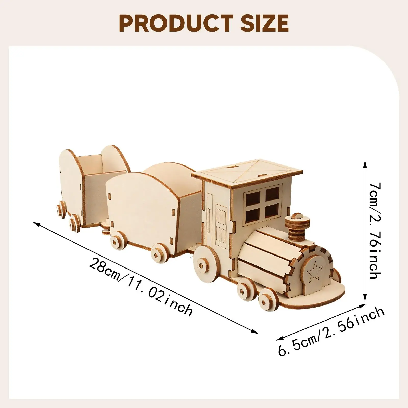 Kit de construção para crianças, faça você mesmo, trem de madeira, kit de ciências educacionais, modelo de brinquedo infantil, mãos na atividade em sala de aula