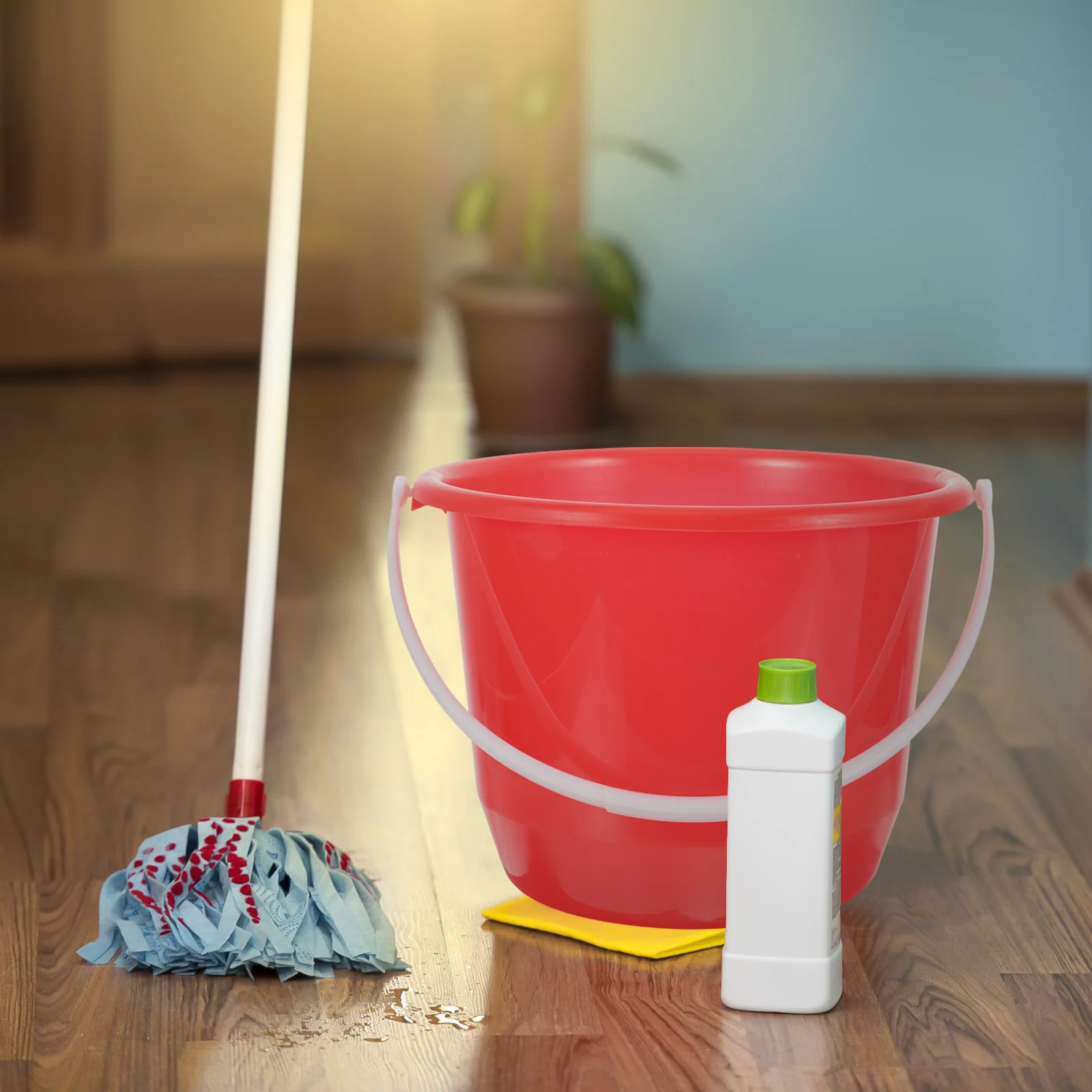 Cubo de plástico con asa, agua pequeña para perros, bañera de lavado engrosada para dormitorio portátil