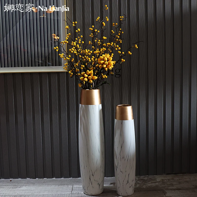 

TQH Light Luxury Large Vase Living Room Modern High Sense Ceramic Decorations Ornaments