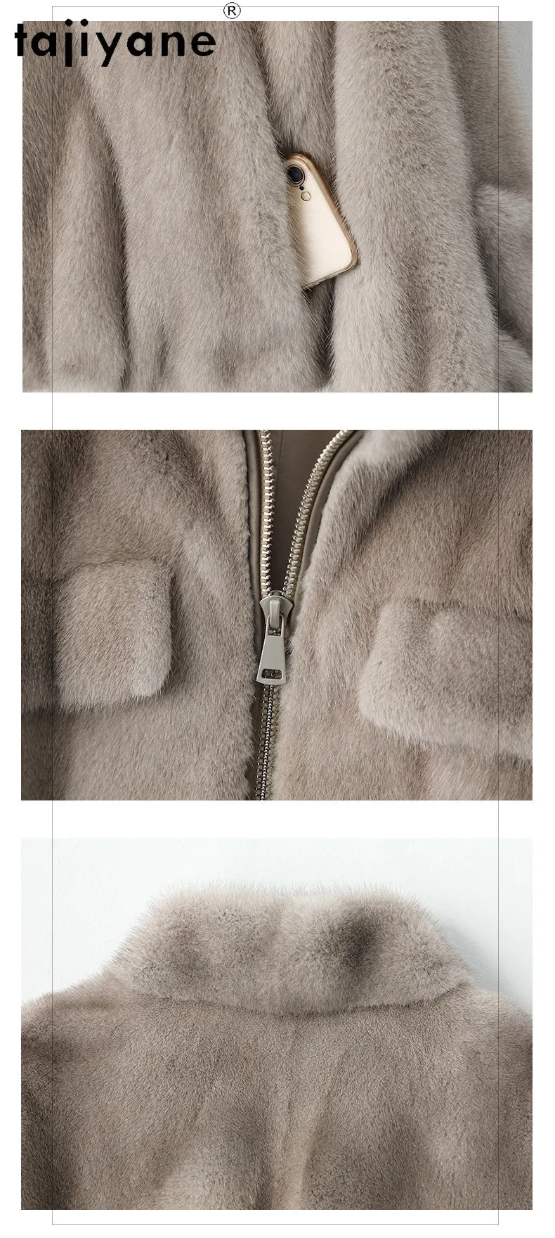 TAJIYANE 100% Natuurlijke Hele Nertsen Bont Jas Vrouw Stand Kraag Korte Echte Nertsen Bontjas Winter Vrouwen Kleding 2025 Giaба =)