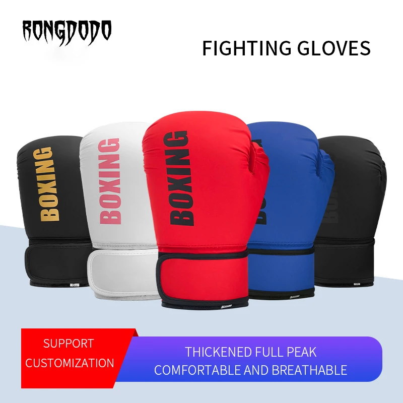 

Боксерские перчатки для взрослых и детей, боевые виды спорта, унисекс, профессиональная санда, тхэквондо, тренировочный боевой мешок с песком, RONGDODO, боксерский набор-BX