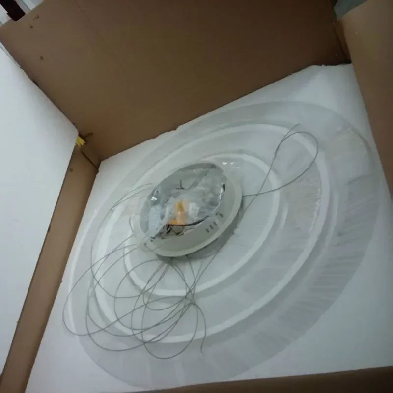 الحديثة الأبيض LED الثريا 40/60/80 سنتيمتر ثلاثة حلقة دائرة تصميم إضاءة المنزل الداخلي لتناول الطعام غرفة نوم غرفة المعيشة #1