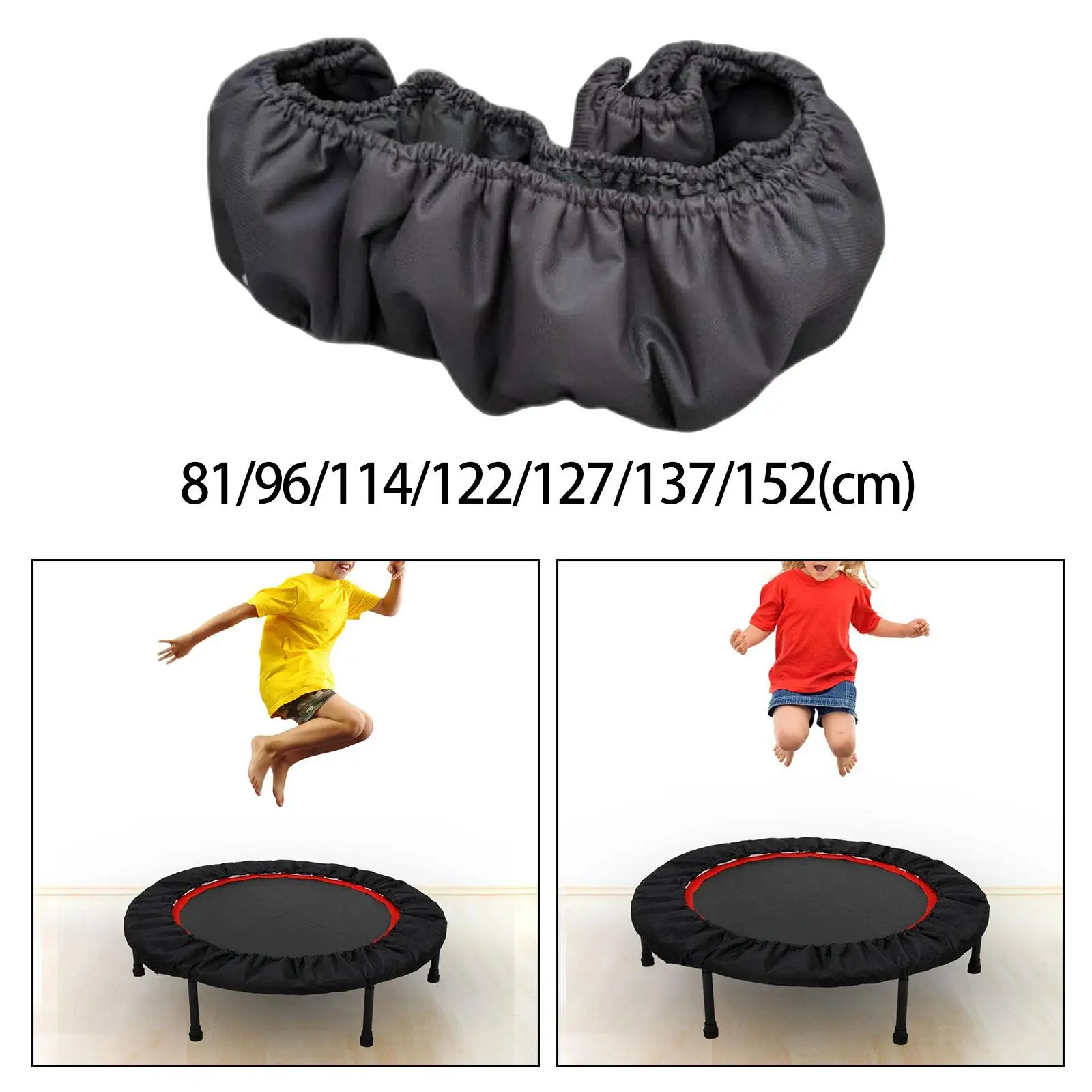 Trampolin-Ersatz-Federabdeckung, universelle Trampolin-Kantenabdeckung, wasserdichte Surround-Federabdeckung für den Außenbereich, Schwarz