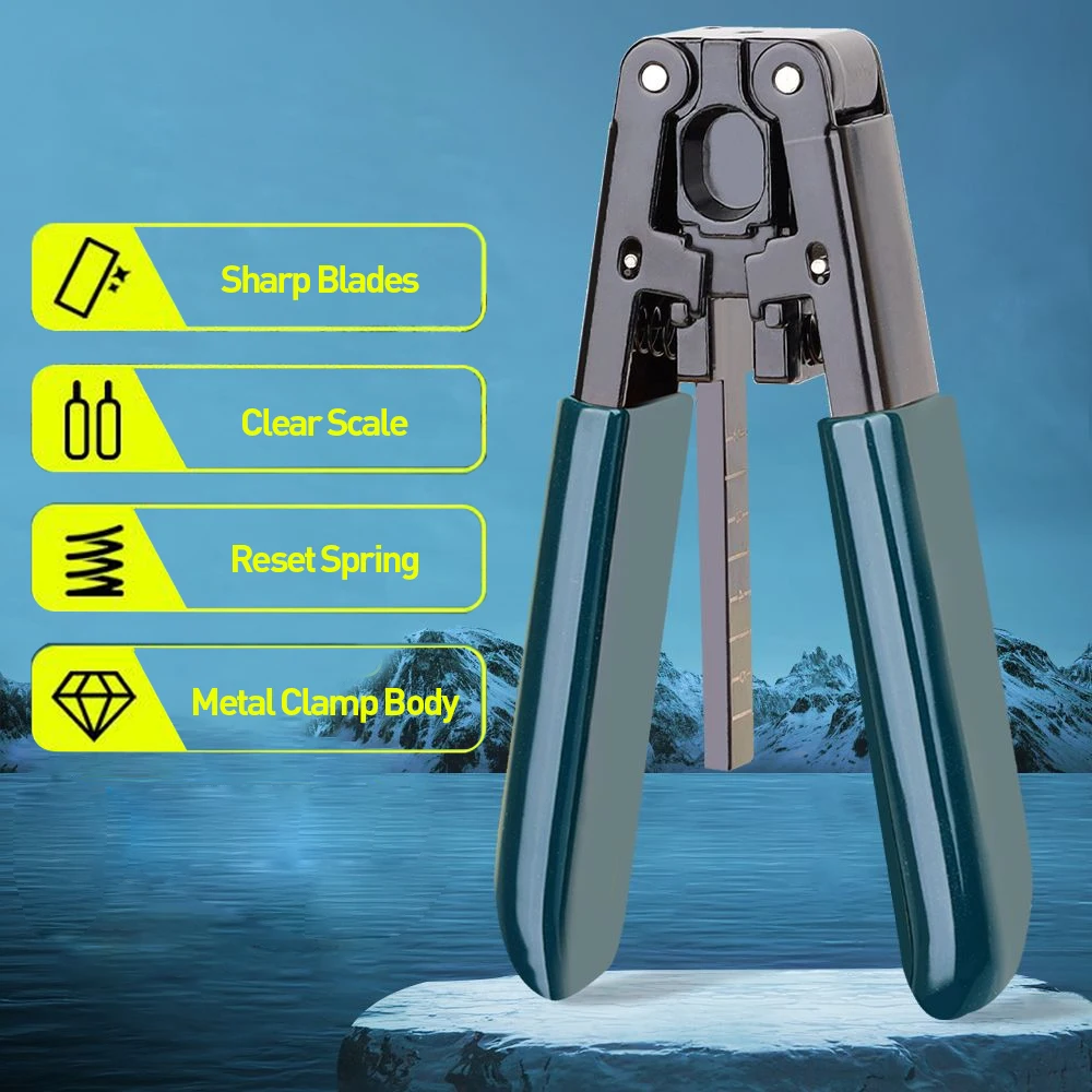 ZoeRax Ferramenta de descascamento de fibra óptica FTTH Descascador de cabo de fibra óptica Alicate óptico Descascador de cabo de fibra