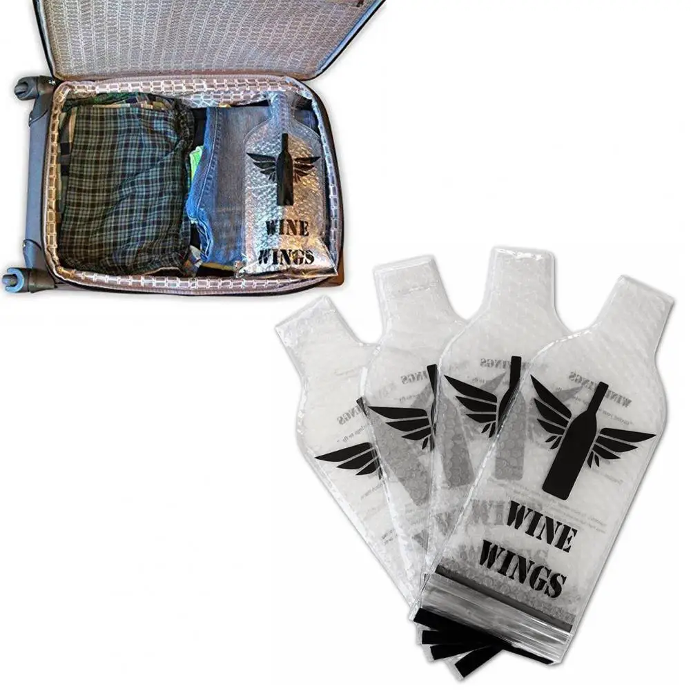 

Travel Wine Bottle Holder Wine Bottle Travel Protector Bags Impact-resistant Leak Proof Reusable Sleeves for Airplane Transport
