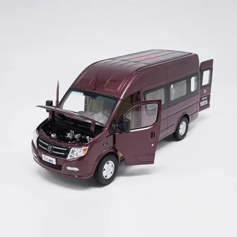 1:24 Scale Car Model DongFeng YuFeng Business Vehicle Diecast Alloy Finished Product Simulation Toy Display Souvenir