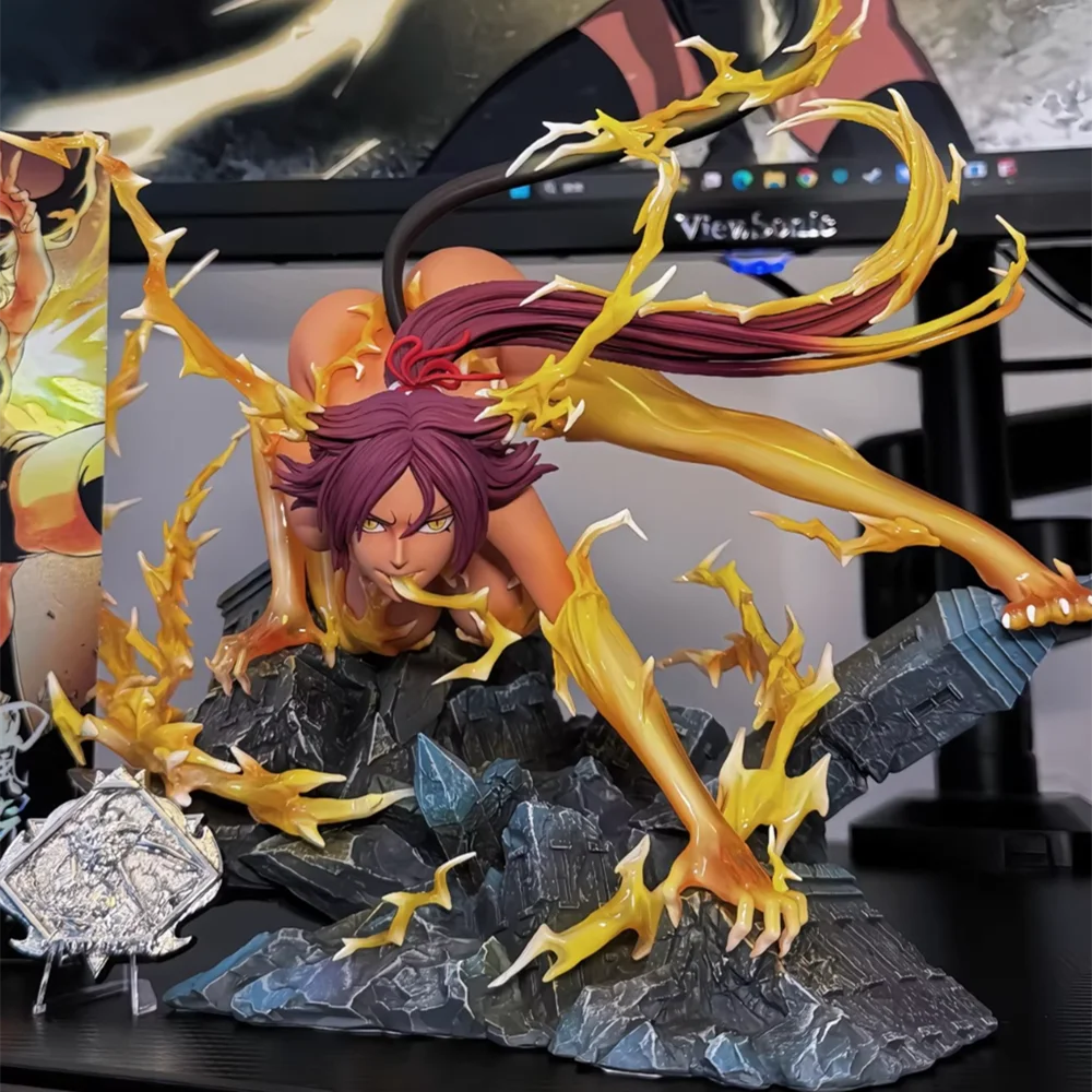 

Hot-Presale 23cm BLEACH Anime Figures Shihouin Yoruichi Figure PVC Statue sexy girl Model Desktop Collection Gifts Toys