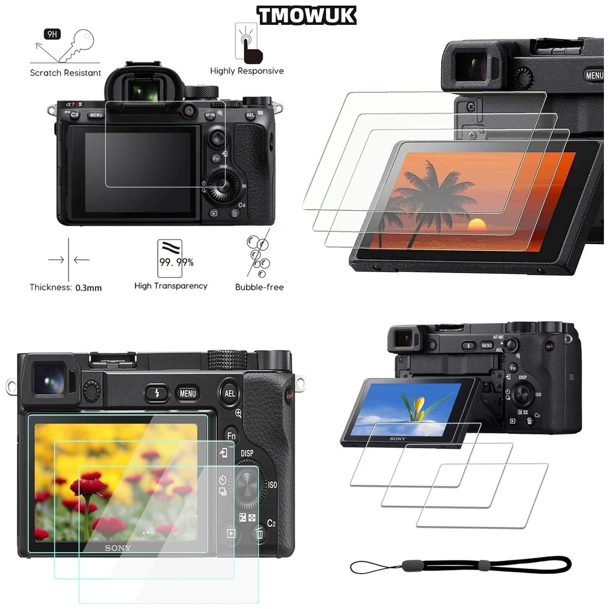 

Tempered Glass Screen Protector For RX100 III IV VI VA ZV1 ZVE10 RX1 RX1R A7R4