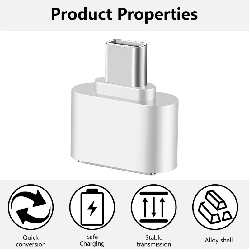 USBC to USB Adapters USB TypeC Male to USB 3.0 Female OTG Adapters for Smartphones Laptops and More TypeC Devices