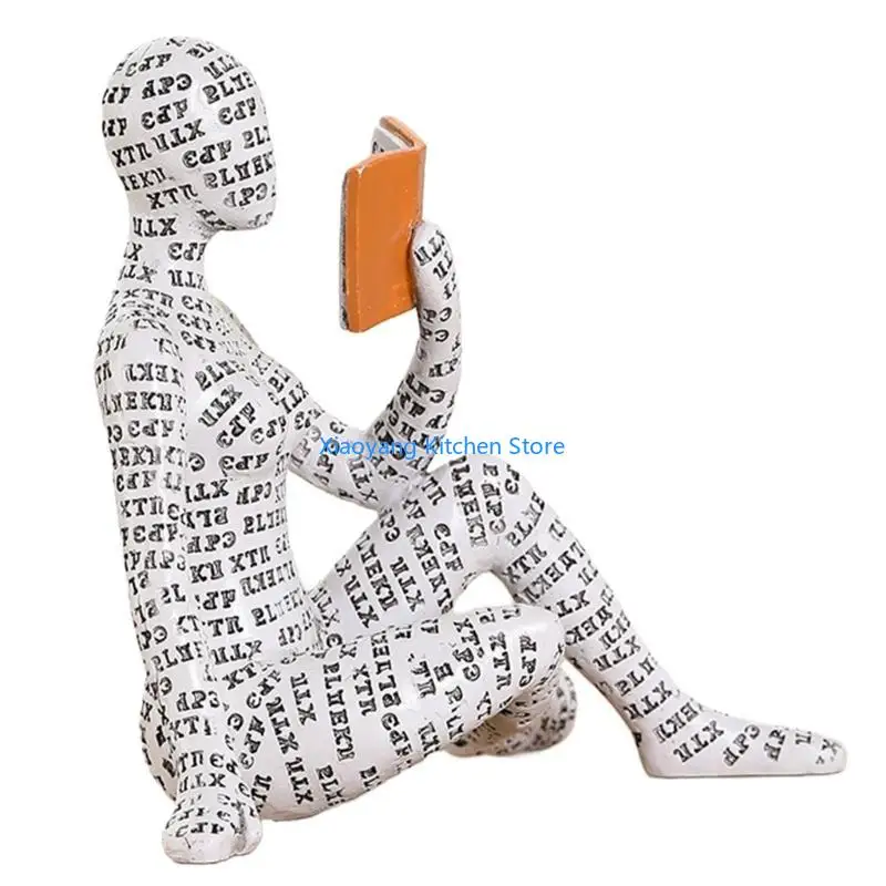 

69HC Thoughtful Gift for Female Bookworm Stylish Resin Sculptures for Bibliophiles