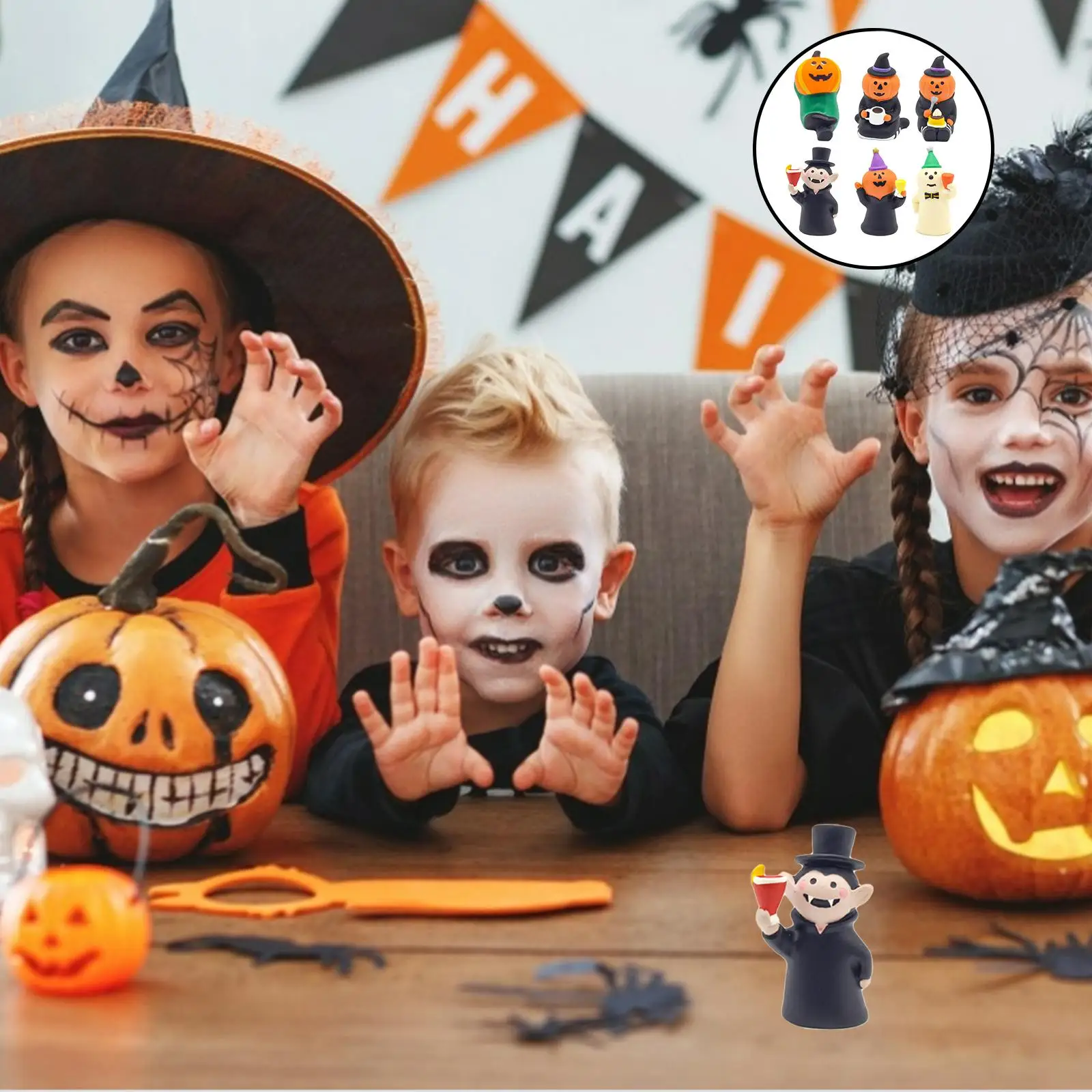 เครื่องประดับรูปผีฟักทอง ของตกแต่งฮาโลวีน ของเล่นจิ๋วสำหรับเด็กผู้ชาย ของเล่น DIY