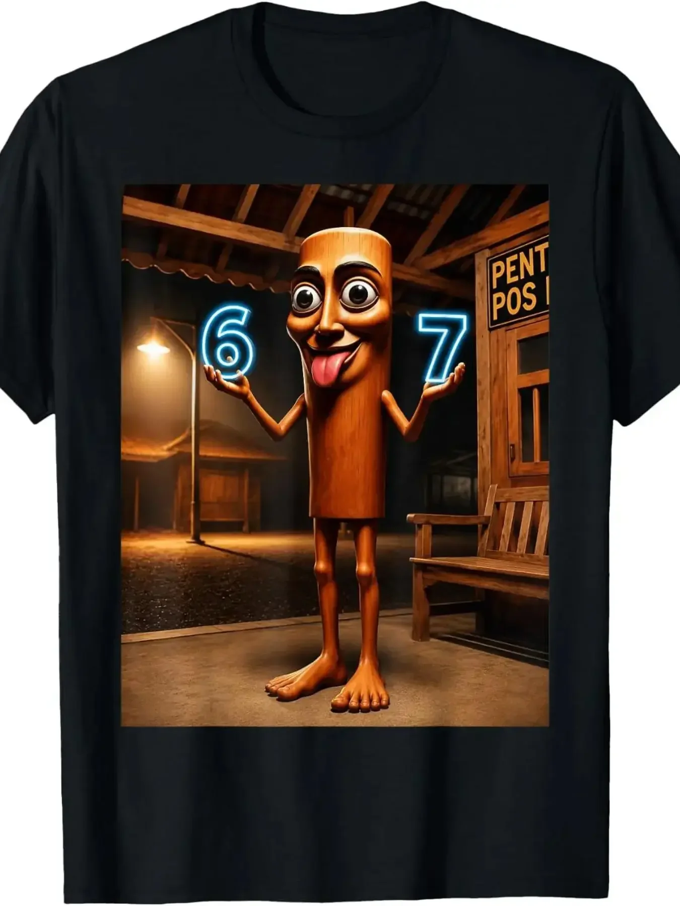 John Pork Tung Tung Tung Sahur 67 Shirt, There Is Motion at Your Front Door Meme Tee, Funny Viral Character Graphic T-Shirt,