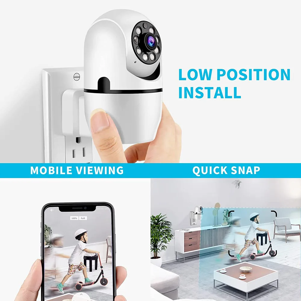 Tuya 1080P HD 360° Security Cameras WiFi IP Camera Wireless Two-way Audio Night Vision Motion Detection Security Dome Camera