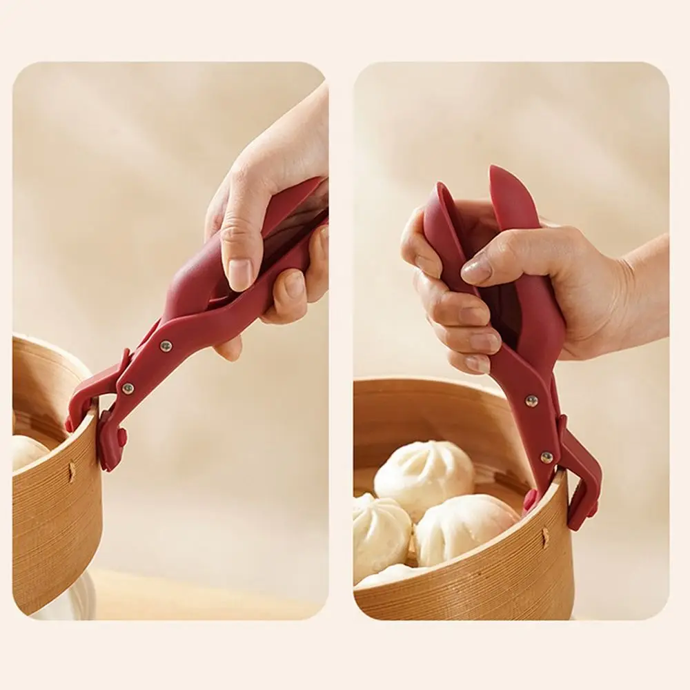 New Silicone Anti Scalding Clip Gripper Meal Bowls Tongs Anti Scalding Holder Durable Non-slip Kitchen Bowl Clip