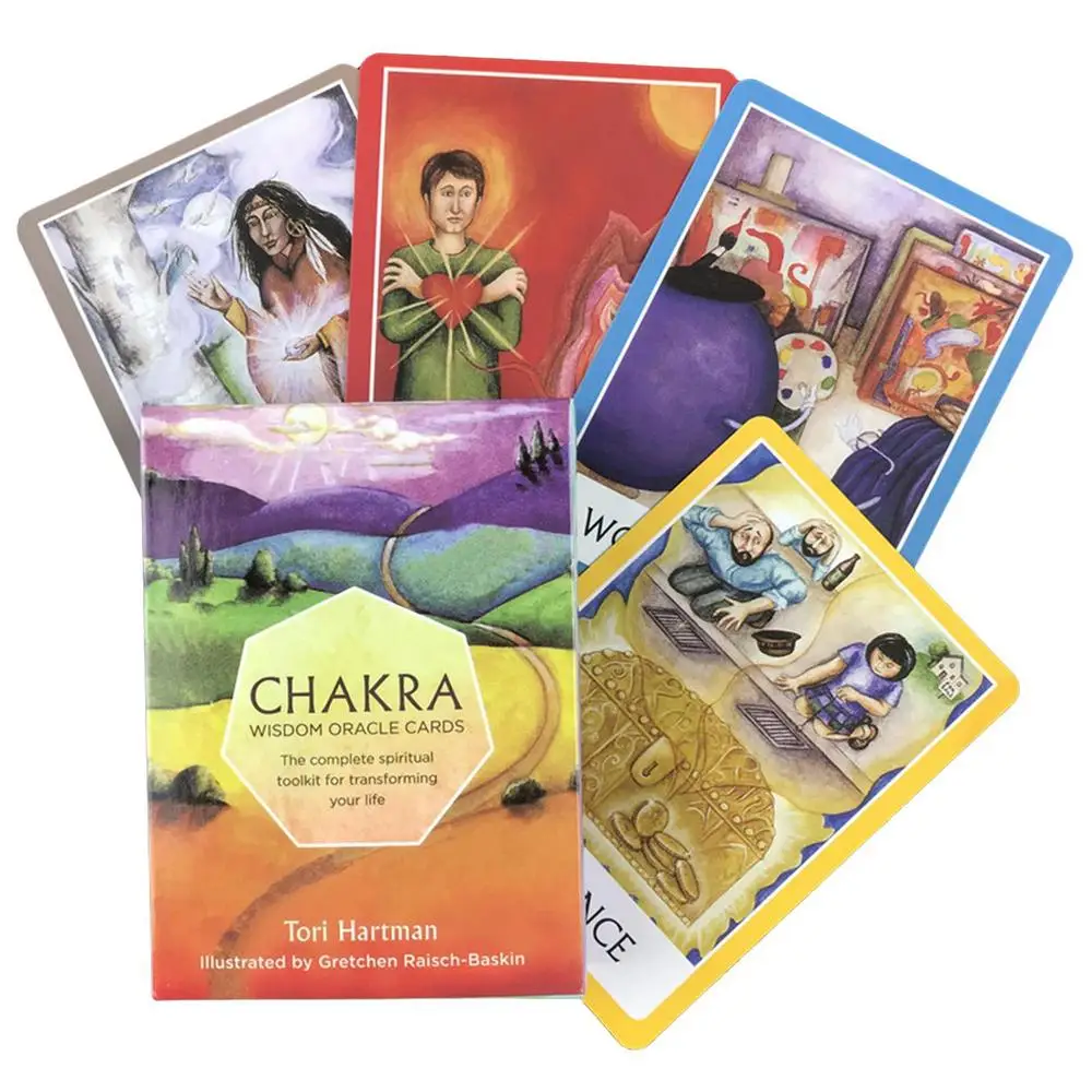 High Quality Fullcolor Paper Chakra Wisdom Oracle Occult Tarot Cards Witchcraft Supplies Love Oracle Cards Divination Psychic