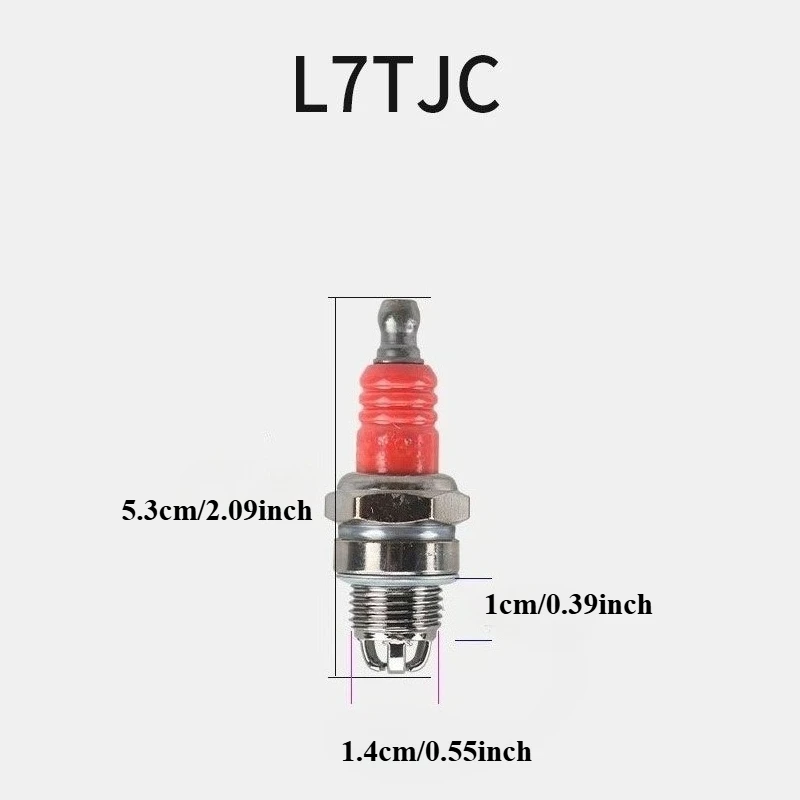 5pcs Three-sided Pole Spark Plug L7TJC for Chainsaw and Brush Cutter Garden Power Tool Accessories