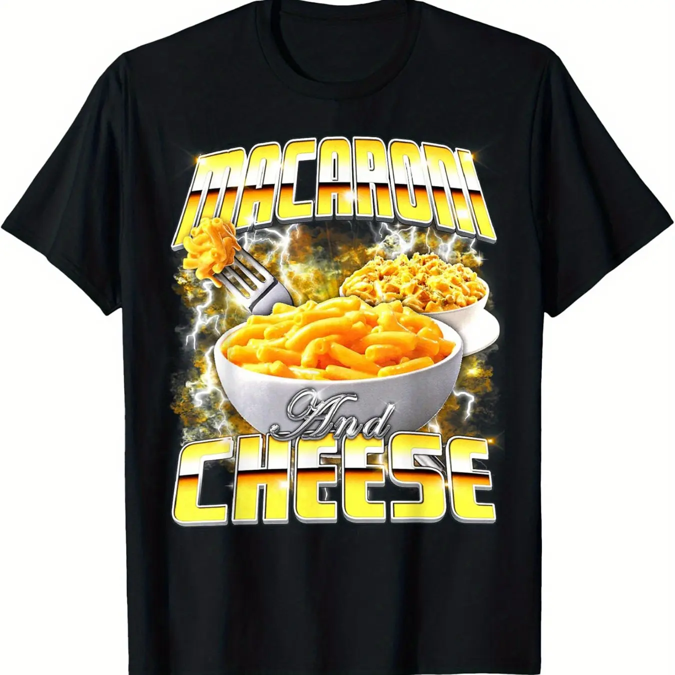 Camiseta gráfica estilo Rap Vintage de los años 90, 100% algodón, 180g, macarrones, queso, Meme, diseño pirata, camiseta de manga corta de ajuste Regular