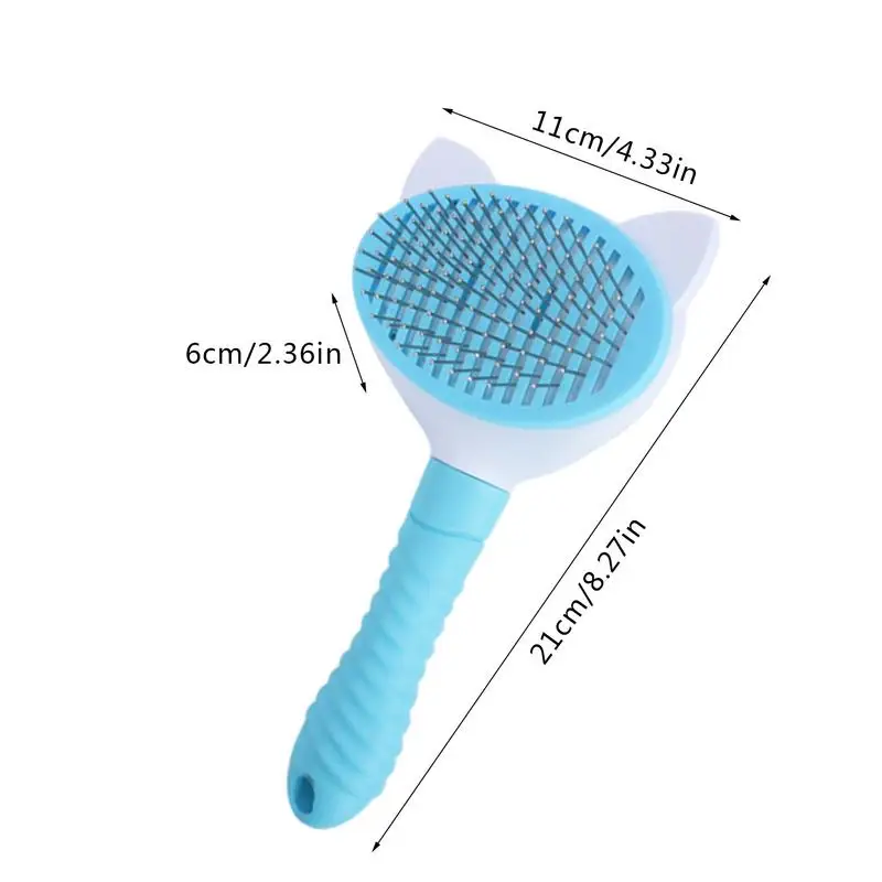 Pet Massage Brush Self-Cleaning Slicker Comb Cat Brush For Shedding Grooming Brush Cat Brush For Long Or Short Hair Cats Dogs